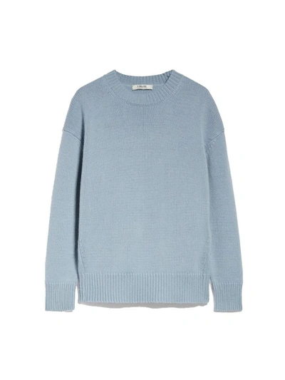 Max Mara Irlanda Oversized Wool And Cashmere Sweater In Light Blue