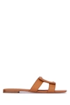Roger Vivier Stitching Buckle Mules In Leather In Cuoiochiaro