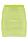 Santa Rhinestone Embellished High-waisted Netted Skirt In Green