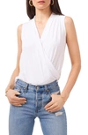 1.state Wrap Front Sleeveless Top In Ultra White