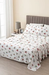 Woven & Weft Holiday Print Turkish Cotton Sheet Set In Outdoor Festive Dogs