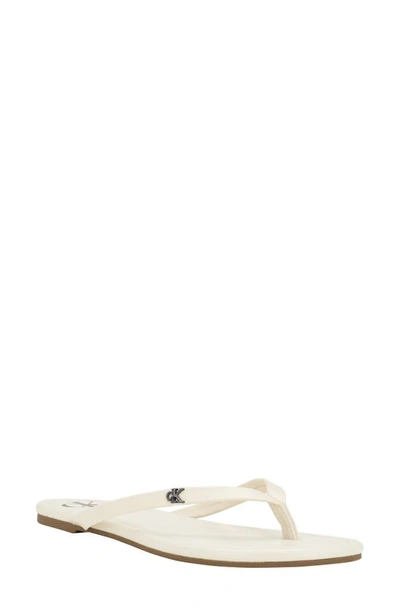 Calvin Klein Women's Crude Casual Slide-on Flat Sandals In Cream