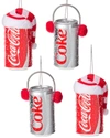 KURT ADLER 3.5IN COCA-COLA & DIET COKE CAN ORNAMENTS