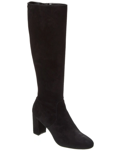 Stuart Weitzman Sofia Zip 75 Suede Knee-high Boot In Black