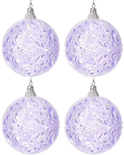 Kurt Adler 4.5in Ball Christmas Ornaments In Multicolor