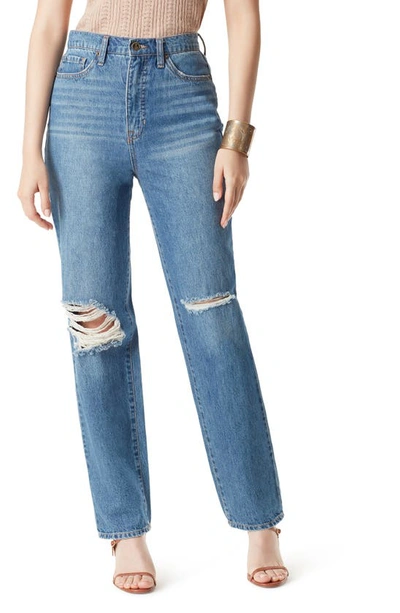 Sam Edelman Yaro High Waist Ripped Nonstretch Jeans In Multi
