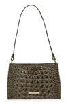 Brahmin Lorelei Croc Embossed Leather Shoulder Bag In Hunter