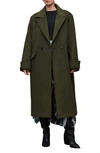 Allsaints Mabel Coat In Khaki Green