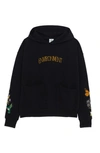 THE RAD BLACK ENVIRONMENT V2 OVERSIZE FLORAL EMBROIDERED HOODIE