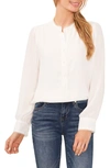 Cece Circle Trim Shirt In New Ivory