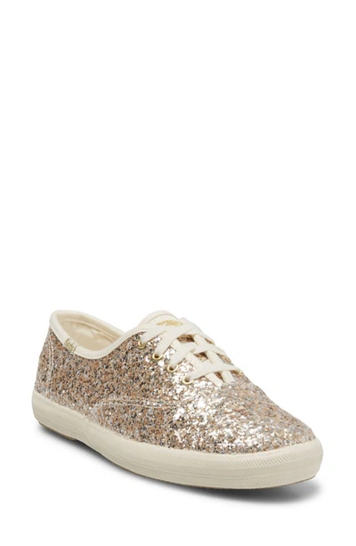 Keds Champion Glitter Trainer In Gold