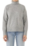 ENGLISH FACTORY ENGLISH FACTORY NOTCH HEM TURTLENECK SWEATER