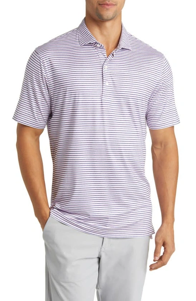 Johnnie-o Warwick Stripe Prep-formance Polo In Bahama Mama