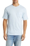 Johnnie-o Dale Heathered Pocket T-shirt In Light Blue