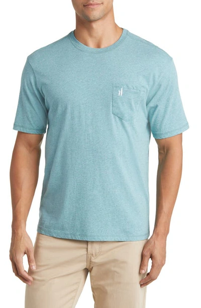 Johnnie-o Dale Heathered Pocket T-shirt In Seaglass