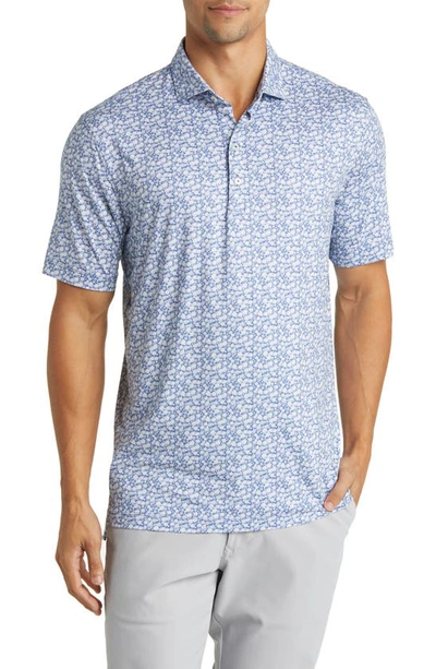 Johnnie-o Alston Floral Prep-formance Polo In Lake