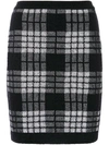 BALMAIN checked knitted skirt,104739856M12201973