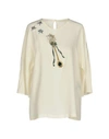 DOLCE & GABBANA DOLCE & GABBANA WOMAN TOP IVORY SIZE 2 SILK,38642145JW 4