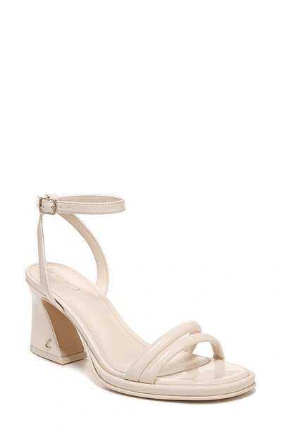 Circus Ny Hartlie Ankle-strap Flare-heel Dress Sandals In Vanilla Bean Patent
