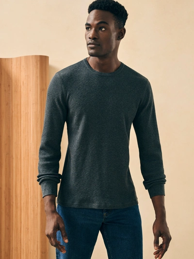 Faherty Thermal Surplus Crew T-shirt In Ash Heather