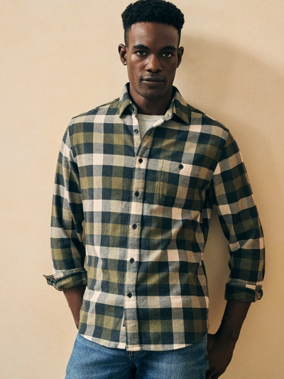 Faherty Super Brushed Flannel Shirt In Ten Mile Buffalo