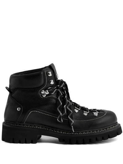 Dsquared2 Canadian Hiking Boots In Black
