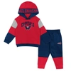 OUTERSTUFF TODDLER RED/NAVY WASHINGTON CAPITALS BIG SKATE FLEECE PULLOVER HOODIE AND SWEATPANTS SET