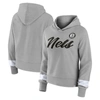 Fanatics Branded Heather Gray Brooklyn Nets Halftime Pullover Hoodie In Heather Gray
