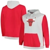 Fanatics Branded  Red/silver Chicago Bulls Big & Tall Primary Arctic Pullover Hoodie In Red