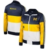 The Wild Collective Maize Michigan Wolverines Color-block Puffer Full-zip Jacket In Maize