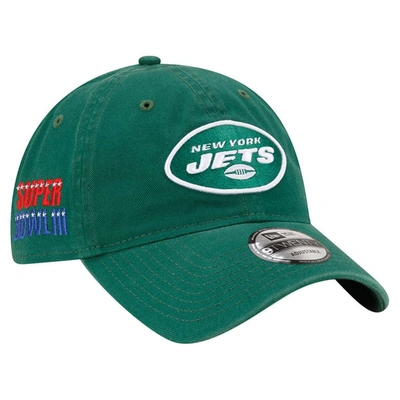 NEW ERA NEW ERA  GREEN NEW YORK JETS DISTINCT 9TWENTY ADJUSTABLE HAT