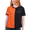 Starter Women's  Black, Orange San Francisco Giants Power Move T-shirt In Black