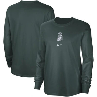 Nike Michigan State  Women's College Crew-neck Long-sleeve T-shirt In Green