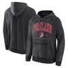 FANATICS FANATICS BRANDED HEATHER CHARCOAL PORTLAND TRAIL BLAZERS FOUL TROUBLE SNOW WASH RAGLAN PULLOVER HOOD