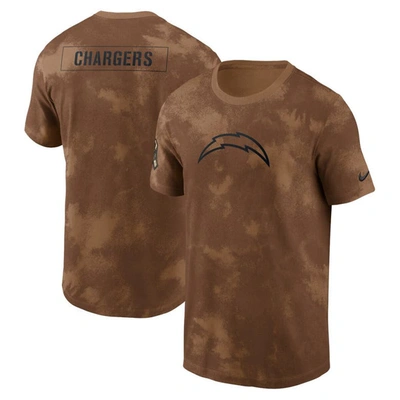 Nike Los Angeles Chargers Salute To Service Sideline  Men's Nfl T-shirt In Brown