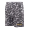 CONCEPTS SPORT CONCEPTS SPORT  CHARCOAL PITTSBURGH STEELERS BISCAYNE CAMO SHORTS