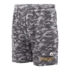 Concepts Sport Charcoal Pittsburgh Steelers Biscayne Camo Shorts In Charcoal
