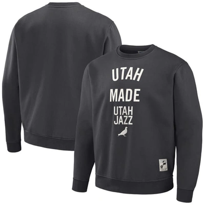Staple Men's Nba X  Anthracite Utah Jazz Plush Pullover Sweatshirt