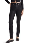 Shop Madewell Coated Stovepipe Jeans In True Black