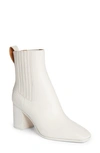 Rag & Bone Astra Leather Square-toe Chelsea Boots In Antique White
