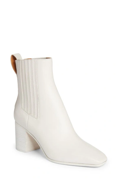 Rag & Bone Astra Leather Square-toe Chelsea Boots In Antique White