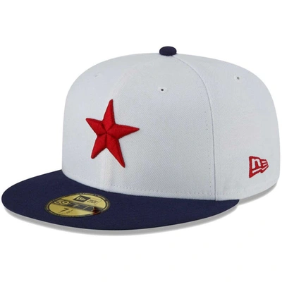 New Era Men's  White Detroit Stars Cooperstown Collection Turn Back The Clock 59fifty Fitted Hat