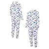 CONCEPTS SPORT CONCEPTS SPORT WHITE BUFFALO BILLS ALLOVER PRINT DOCKET UNION FULL-ZIP HOODED PAJAMA SUIT