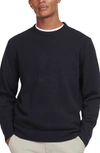 Barbour Essential Patch Crewneck Sweater In Navy