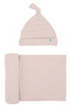 LITTLE UNICORN STRETCH KNIT HAT & SWADDLE SET