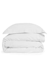 Pom Pom At Home Classico Hemstitch Cotton Sateen Duvet Cover Set, Twin In White