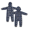 Colosseum Infant   Navy West Virginia Mountaineers Full-zip Plaid Hoodie Long Sleeve Jumper In Navy