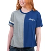Starter Women's  Royal, Gray Los Angeles Dodgers Power Move T-shirt In Royal