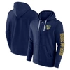 Fanatics Branded Navy Milwaukee Brewers Offensive Line Up Full-zip Hoodie In Navy