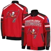G-III SPORTS BY CARL BANKS G-III SPORTS BY CARL BANKS RED TAMPA BAY BUCCANEERS POWER FORWARD RACING FULL-SNAP JACKET
